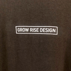 GROW RISE DESIGN　ワンポイントスクエアロゴTシャツ（ブラック） 2枚目の画像