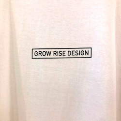 GROW RISE DESIGN　ワンポイントスクエアロゴTシャツ（ホワイト） 2枚目の画像