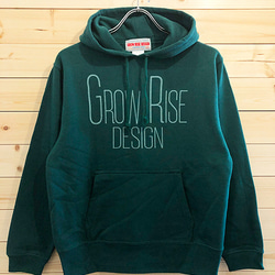 GROW RISE DESIGN　スウェット プルオーバー パーカ（グリーン） 1枚目の画像