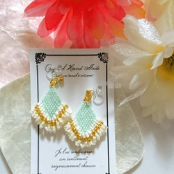 デリカビーズ　フリンジ　バッグ　ハンドメイド① ビーズファクトリー デリカビーズ織りバッグチャームキット（トート