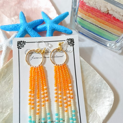 デリカビーズ　フリンジ　バッグ　ハンドメイド① ビーズファクトリー デリカビーズ織りバッグチャームキット（トート