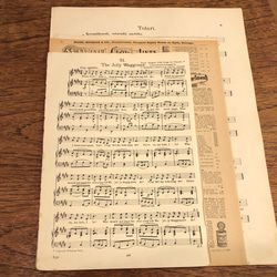 ヴィンテージの紙類　楽譜など古い紙　アソート　8枚　no103 2枚目の画像