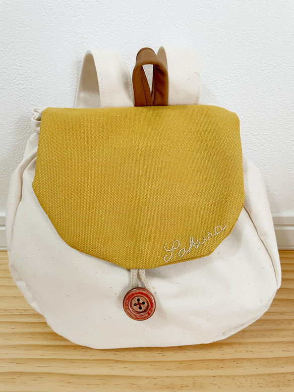 ★再販100超★【名入れ可能】一升餅背負いや出産祝いに♩長く使える本革使いのベビーキッズリュック 7枚目の画像