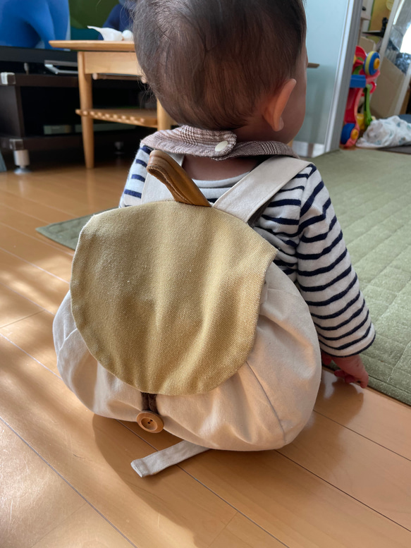 ★再販100超★【名入れ可能】一升餅背負いや出産祝いに♩長く使える本革使いのベビーキッズリュック 9枚目の画像