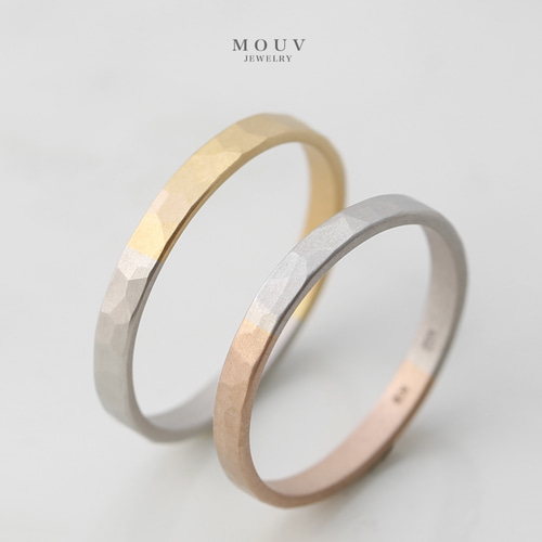 コンビつや消し鎚目006 [結婚指輪][ペアリング][単品購入可] 《送料
