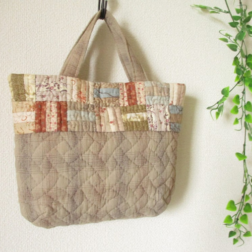 バスケットウェーブのパッチワークキルト バック゛ その他バッグ