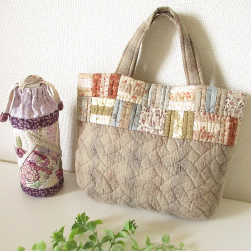バスケットウェーブのパッチワークキルト バック゛ その他バッグ