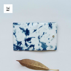 タニブルー染めペンバッグペンバッグ手作りナチュラルブルー染めペンバッグ限定1本オリジナルインディゴ植物染め手染めギフト文化的・ク 4枚目の画像