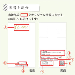 送料無料【名入れ】台紙 ガイド付き シンプル01 6枚目の画像