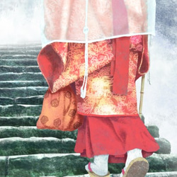 「那智の滝」　熊野詣　平安行列　イラスト 4枚目の画像