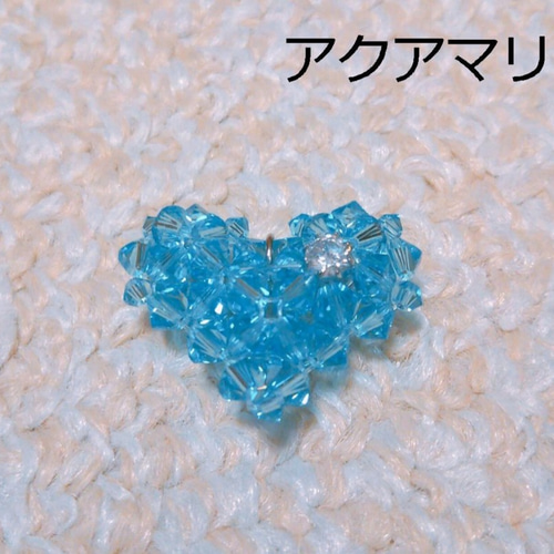 楽天市場】アクアマリン ハート（ビーズ・ストーン｜手芸