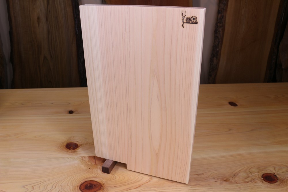 ヒノキのまな板スタンド付き  "ウォールナット"