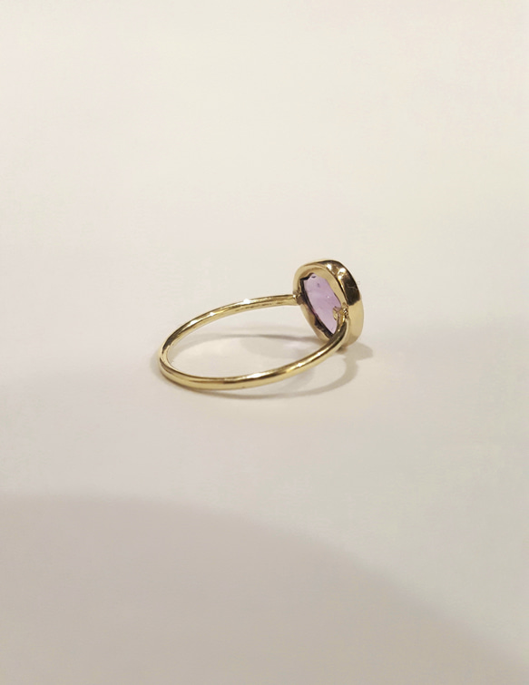 ◆1点もの◆・amethyst・tubu ring・rose cut・brass・ 4枚目の画像