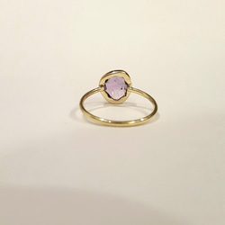 ◆1点もの◆・amethyst・tubu ring・rose cut・brass・ 5枚目の画像