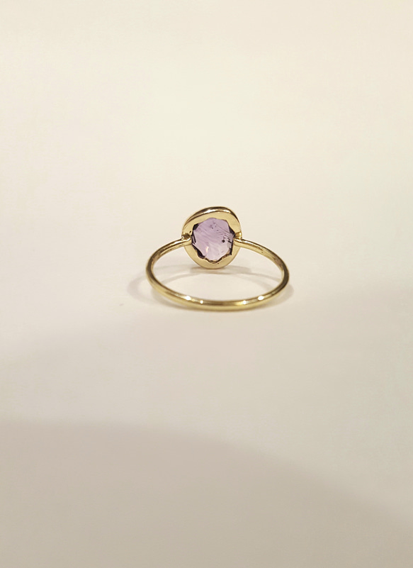 ◆1点もの◆・amethyst・tubu ring・rose cut・brass・ 5枚目の画像