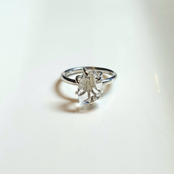 ◆1点もの◆＊ハーキマー・ダイアモンド＊grain ring＊silver＊L size＊ 2枚目の画像