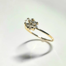 ◆再販◆受注制作◆ ハーキマー ダイアモンド・・grain ring・・brass・・M size・・ 4枚目の画像