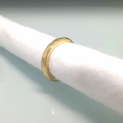 mee様専用◆受注制作◆ ＊ Feceted ring ＊ yasuri-me ＊ brass ＊ ペアリング 5枚目の画像