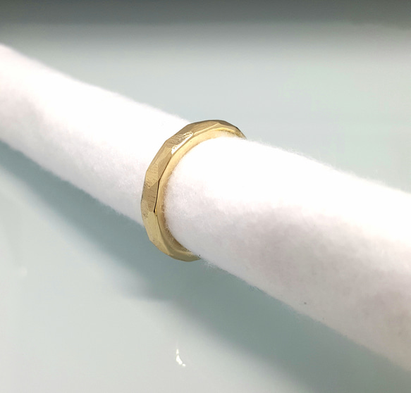 mee様専用◆受注制作◆ ＊ Feceted ring ＊ yasuri-me ＊ brass ＊ ペアリング 5枚目の画像