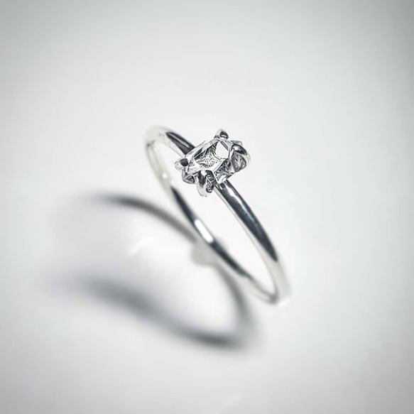 ◆再販◆受注制作◆  ハーキマー ダイアモンド・・grain ring・・silver・・S size・・ 5枚目の画像
