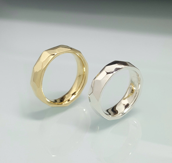 ◆受注制作◆ ＊ faceted ring ＊ tuya ＊ brass ＊ 2枚目の画像