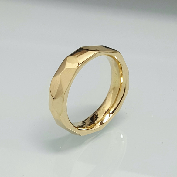 ◆受注制作◆ ＊ faceted ring ＊ tuya ＊ brass ＊ 3枚目の画像