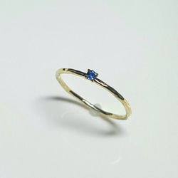 ◆受注制作◆ sapphire ＊ antique ＊ ring ＊ K18YG ＊ 2枚目の画像