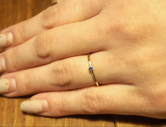 ◆受注制作◆ sapphire ＊ antique ＊ ring ＊ K18YG ＊ 6枚目の画像