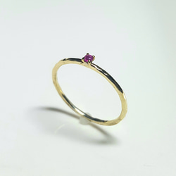 ◆受注制作◆ ruby ＊ antique ＊ ring ＊ K18YG ＊ 2枚目の画像