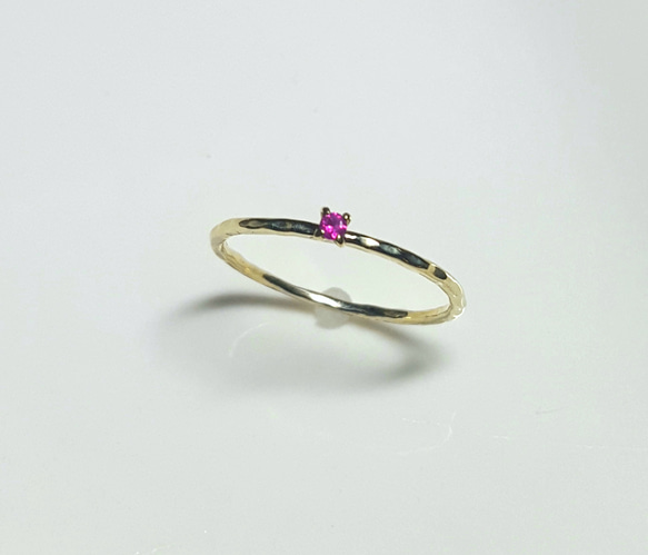 ◆受注制作◆ ruby ＊ antique ＊ ring ＊ K18YG ＊ 3枚目の画像