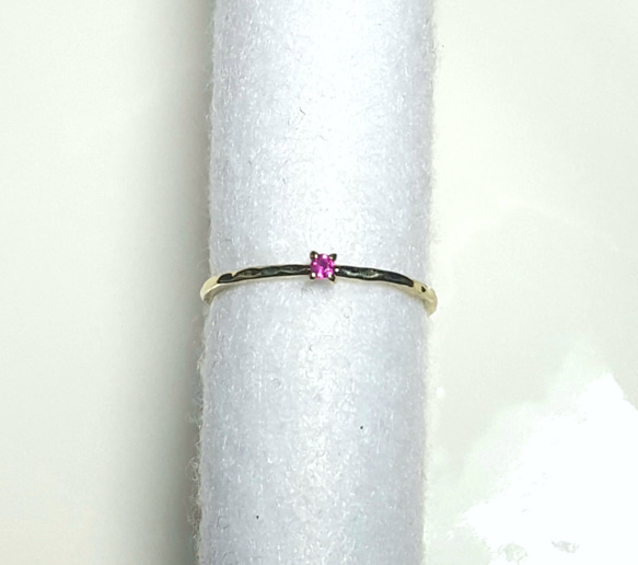 ◆受注制作◆ ruby ＊ antique ＊ ring ＊ K18YG ＊ 5枚目の画像