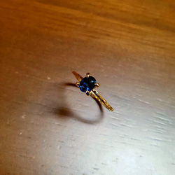 ◆1点もの◆ sapphire・・antique ring・・K18YG・・ 1枚目の画像