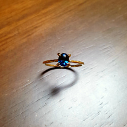 ◆1点もの◆ sapphire・・antique ring・・K18YG・・ 2枚目の画像