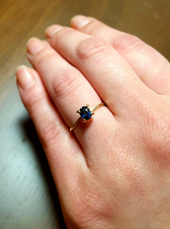 ◆1点もの◆ sapphire・・antique ring・・K18YG・・ 5枚目の画像