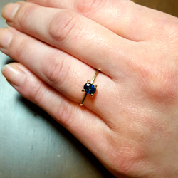 ◆1点もの◆ sapphire・・antique ring・・K18YG・・ 6枚目の画像