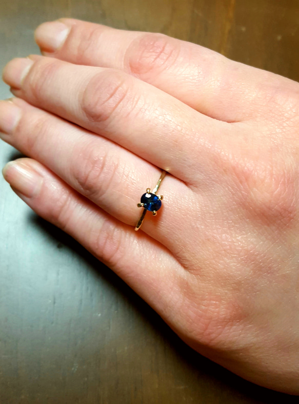 ◆1点もの◆ sapphire・・antique ring・・K18YG・・ 6枚目の画像