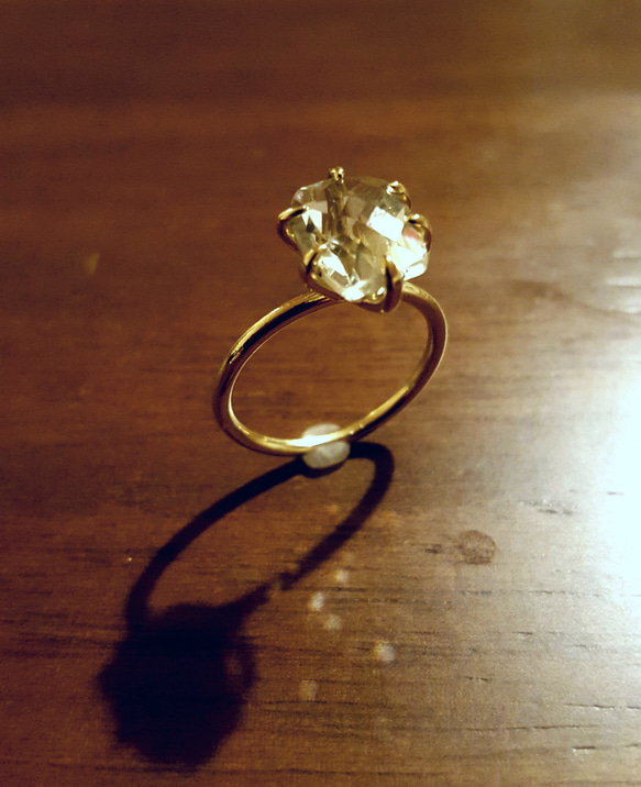 ◆さん様専用◆・・green amethyst・・large grain ring・・K18YG・・ 5枚目の画像