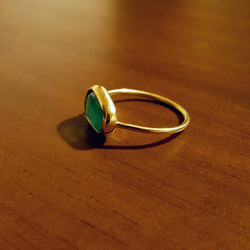 ◆1点もの◆hukurin ring・・green onyx・・brass・・ 2枚目の画像