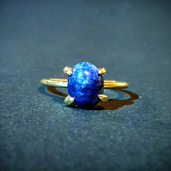 ◆受注制作◆ sodalite・・grain ring・・brass・・ 1枚目の画像