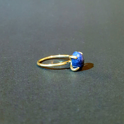 ◆受注制作◆ sodalite・・grain ring・・brass・・ 3枚目の画像