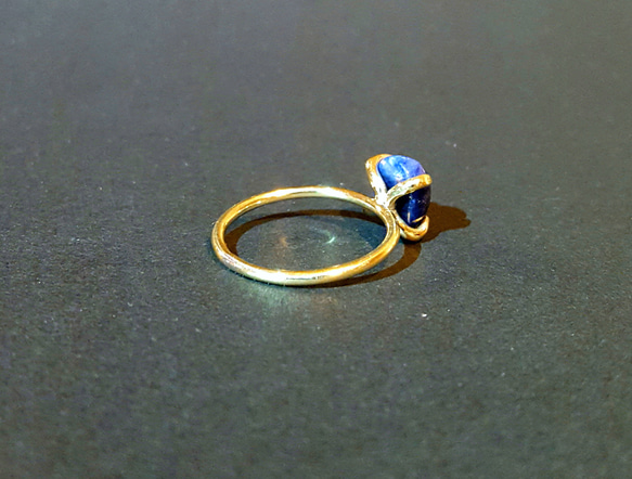 ◆受注制作◆ sodalite・・grain ring・・brass・・ 4枚目の画像