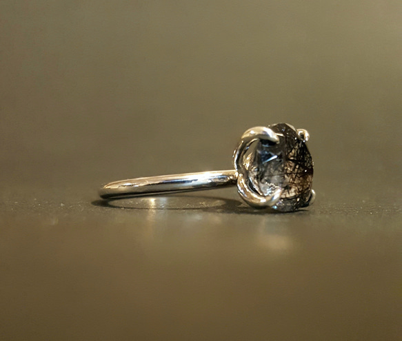 ◆1点もの◆・tourmaline quartz・large grain ring ・silver・ 2枚目の画像
