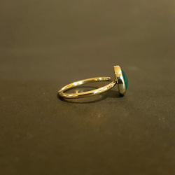 ◆1点もの◆grain ring・・green onyx・・brass・・ 3枚目の画像