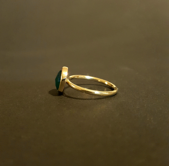 ◆1点もの◆grain ring・・green onyx・・brass・・ 7枚目の画像