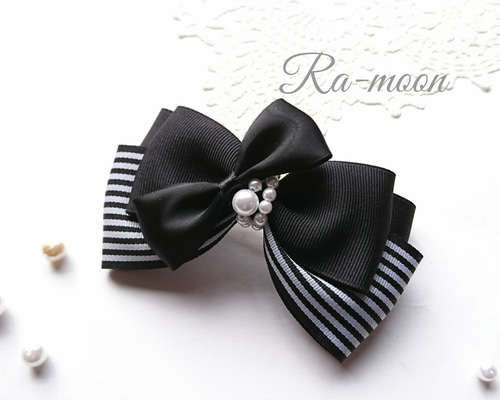 【デニムで大人可愛く♪】エルメス Karma リボンバレッタ 大人可愛い＊リボンバレッタ バレッタ Ra-moon 通販 5094509