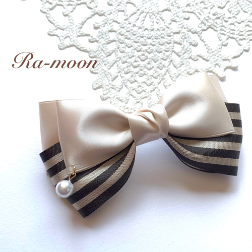 大人可愛い*リボンバレッタ バレッタ Ra-moon 通販 5098419｜Creema
