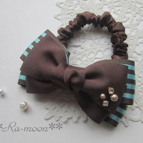 大人可愛い＊チョコミントリボンシュシュ シュシュ Ra-moon 通販