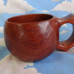 　花梨の一木彫りコーヒーカップ 6枚目の画像