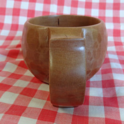 　カエデの一木彫りコーヒーカップ 3枚目の画像