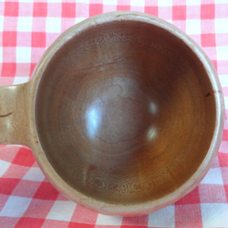 　カエデの一木彫りコーヒーカップ 6枚目の画像